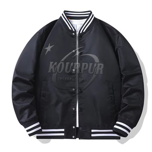 Veste universitaire de sport bicolore personnalisée de qualité supérieure pour hommes, en toile respirante et écologique - Product Image 2