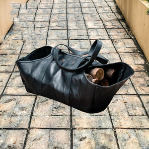 Nouveau sac d'exploitation forestière Portable en cuir porte-bois en cuir porte-bûches bois de chauffage cheminée Camping en plein air - Product Image 4