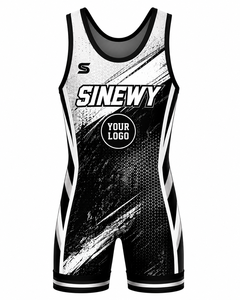 SINEWY Men's Custom Sublimation Wrestling Singlet Fitted Moisture Wicking Stretch <b>Athletic</b> Wear for Adults - Product Image 3