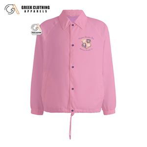 เสื้อโค้ช Kapa Epsilon Psi พร้อมโลโก้แบบกำหนดเอง เสื้อโค้ชสำหรับชมรมนักศึกษา ระบายอากาศได้ดี ผลิตจากไนลอนเนื้อบาง สำหรับฤดูใบไม้ร่วง - Product Image 6
