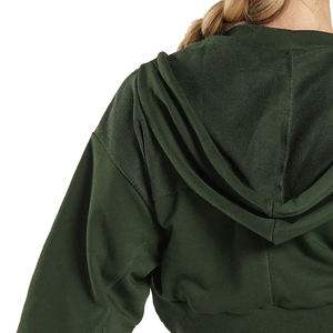 Top corto de lona informal de talla XS para mujer, sudadera de invierno de Punto ligero, soporte de alto impacto, servicios OEM impresos personalizados - Product Image 6