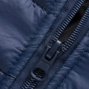 Vestes d'hiver matelassées pour hommes, style personnalisé, écologiques, respirantes, en nylon/polyester, col montant, logo sur le devant, haute qualité, vente en gros - Product Image 3