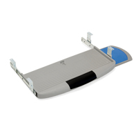 Support de clavier de bureau Emuca Mickey2 modèle 4193121 en acier et plastique gris, équipement de bureau pratique, Espagne