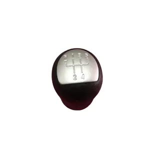 <b>Renault</b> Clio 2 & <b>Kangoo</b> Gear Knob 6-Speed <b>Automatic</b> Chrome with Leather 8200568122 Model - Product Image 1
