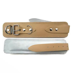 สายรัดข้อเท้าหนังเทียมกันน้ำอุปกรณ์ฟิตเนสสายรัดข้อเท้าสำหรับเครื่องออกกำลังกายพร้อมการป้องกันสำหรับทุกเพศ - Product Image 4