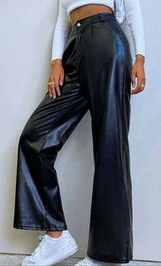 กางเกงหนังผู้หญิงแบบสั่งทำพิเศษ ดีไซน์หน้าเรียบ น้ำหนักเบา ทันสมัย ดูหรูหรา คุณภาพพรีเมียม - Product Image 3