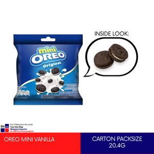 OREO vainilla Mini galletas 20,4G bolsa original galleta crema de vainilla Halal Mondelez Malasia contenedor barato al por mayor - Product Image 2