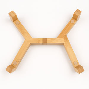 Alimentador elevado de cerámica doble de Vietnam, soporte de bambú, elevado cuenco antideslizante para comida, agua, mascotas, gatos y perros - Product Image 5