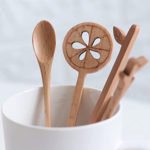 Cuchara de Madera para Agitar Café y Té, Cuchara Mezcladora para Café, Azúcar y Miel, para <span class=keywords><strong>Bebidas</strong></span> y Postres - Product Image 4