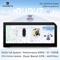 Mekede pour DUDU7 Autoradio Android Car-play DSP OBD2 Lecteur multimédia GPS 12,3 pouces pour Prado 2024