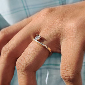 Bague de fiançailles solitaire en diamant brillant de 0,50 à 3,00 carats, certifiée IGI, de laboratoire, taille brillant, en or 10K/14K/18K/PT950/argent S925 - Product Image 2