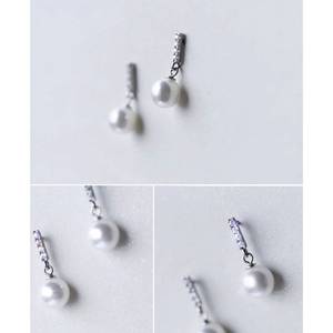 925 orecchini di perle in argento Sterling regalo di natale con confezione elegante Design E04 - Product Image 6