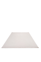Tapis en tricot acrylique moderne Akra White Cream, lavable, 6 mm, doux, tissé, antidérapant, résistant à la décoloration, isolation thermique, pour sol domestique