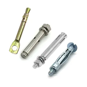 China supply M8 M10 M12 stainless steel galvanized wedge anchor through bolts wedge Expansion Rawl bolt