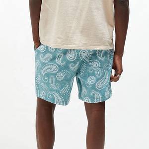 Wholesale Summer <b>Men's</b> 100% Cotton Printed Shorts Custom Beach Shorts Sublimated High Waisted Soft Comfortable <b>Stretchy</b> Shorts - Product Image 4