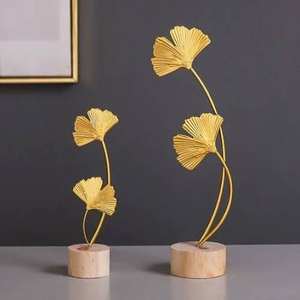 Pièce de décoration de table simple et moderne plaquée or pour la décoration de la maison et de l'hôtel pour les occasions d'anniversaire, de Ramadan et de mariage - Product Image 2