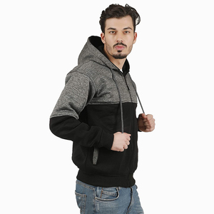 เสื้อฮู้ดสวมหัวแบบยูนิเซ็กซ์ผ้าฝ้ายน้ำหนักมากมีฮู้ดโลโก้ OEM ตามสั่งสำหรับฤดูหนาวของผู้ชายดีไซน์ปักลาย - Product Image 4