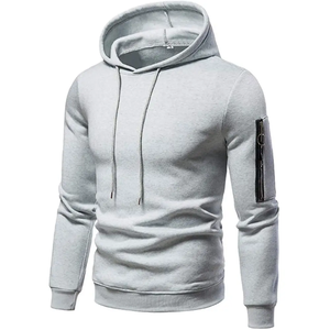 Vente en gros de sweat à capuche uni avec poches zippées et pantalons de jogging pour hommes 100% survêtement en coton pour la course à pied - Product Image 3