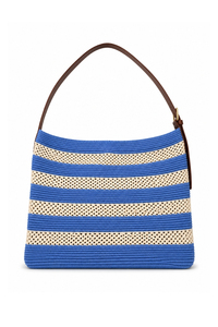 Bolso de hombro tejido para mujer con correa de cuero, bolso tote de punto elegante e informal, bolso de ganchillo a la moda - Product Image 2