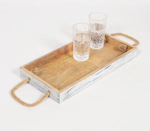 Nouveau plateau de service élégant en bois de haute qualité pour le petit déjeuner pour la décoration intérieure par United Trade World - Product Image 5