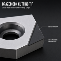 CBN Diamond Turning Inserts WNMG080402 WMG080404 WNMG080408, CNC Lathe Diamond Tool Tips for Aluminum Alloy Machining
