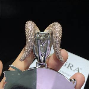 สร้อยคอจี้แฟชั่นชุบทองคำขาว 14K ดีไซน์ใหม่ สไตล์ฮิปฮอป ประดับเพชรโมอิสซาไนต์ VVS ชุบทองคำขาวและโรสโกลด์ พร้อมแหวนแบบ Iced - Product Image 6