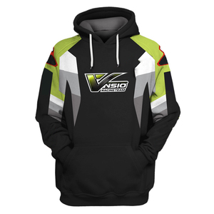 Sudadera con Capucha de Forro Polar Ligero 100% Poliéster con Estampado Gráfico de Carreras Personalizado, Impresión Digital Colorida, para Hombre y Mujer - Product Image 3