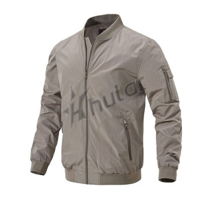 Custom Vintage Zipper Bomber <b>Jacket</b> Men's Nylon Flight <b>Jacket</b> Customized Logo Embroidery Man MA1 <b>Pilot</b> Coat - Product Image 1