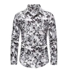 2025 mode imprimé fleuri hommes chemise à manches longues col rond printemps été décontracté T-Shirts pour les femmes - Product Image 4