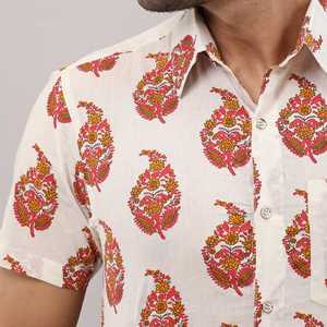 100% coton décontracté chemise blanche pour hommes boutonné régulier simple boutonnage professionnel motifs ethniques ODM 6XL pour le printemps été - Product Image 1