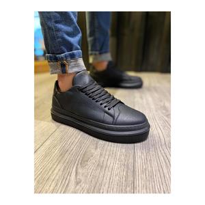 Chaussure de marche de fitness décontractée 421 noire avec semelle noire pour hommes 100% coton talons bas - Product Image 4