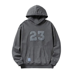 Todo peso pesado 100% algodón Streetwear Sudadera con capucha desgastado lavado ácido Puff Impresión de lana de alta calidad personalizado para logowith diseño - Product Image 1