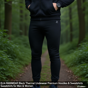 ELKA RAINWEAR Ropa Interior Térmica Negra, Sudaderas con Capucha y Sudaderas Premium para Hombre y Mujer - Product Image 3