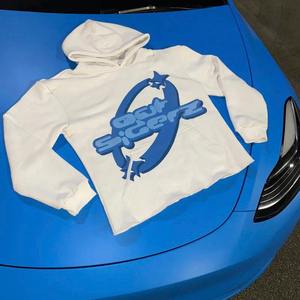 Fabricants de vêtements sur mesure Sweats à capuche pour hommes Sweats surdimensionnés poids lourd français Terry Pull 3d Puff Printing Hoodie - Product Image 6