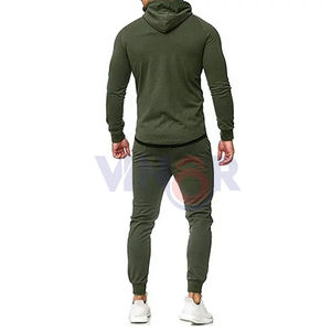 ชุดกีฬาสองชิ้นแนววินเทจสำหรับผู้ชายชุดวอร์มเสื้อสวมหัวพิมพ์โลโก้แบบกำหนดเอง - Product Image 2