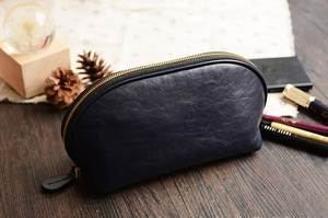 Mayorista indio de cuero genuino de cuero impermeable de viaje Kit de maquillaje Dopp organizador colgante bolsa de cosméticos para Unisex - Product Image 4