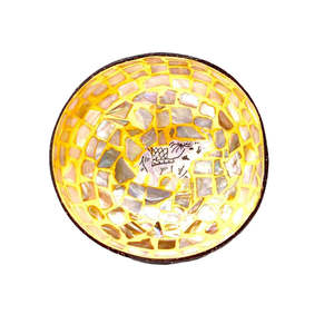 Vietnam fait à la main coquille d'oeuf noix de coco bols usine directe décoratif fruits vaisselle haute qualité en vrac exportation Carton emballage - Product Image 3