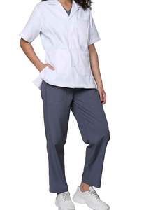 Nom d'hôpital imprimé sur mesure OEM manteaux médicaux unisexe pour infirmière et médecin combinaisons de gommage avec conception de logo uniformes personnalisés - Product Image 6