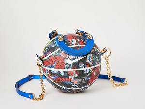 OMMiZ 2025-26, bolso de baloncesto redondo de lujo para mujer, hombro cruzado, bolso de mano de moda Spalding WBA, bolso de baloncesto - Product Image 3