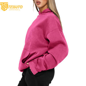 เสื้อครอปไซส์ใหญ่พิเศษสำหรับผู้หญิงเสื้อมีฮู้ดแฟชั่นผ้าฝ้าย100% สั้นโอเวอร์ไซส์สำหรับผู้หญิง - Product Image 5