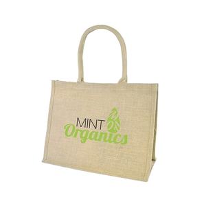 Bolsas de regalo ecológicas de algodón y yute con impresión de logotipo personalizado, bolsas de regalo ecológicas promocionales con impresión promocional, bolsas ecológicas Juco - Product Image 1