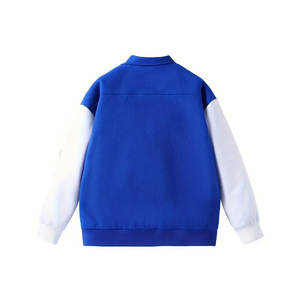 Veste universitaire pour homme de haute qualité, en gros, avec col montant enduit, fermeture à bouton unique et design unique à lettres grecques - Product Image 2