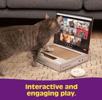 Scratch Pad Pro Laptop Scratcher Cat Toy Juguete de computadora único con pegatinas