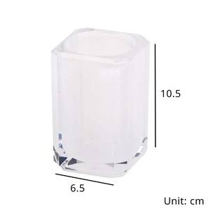 [Holar] Taiwán hizo 10 OZ vaso de baño de plástico acrílico transparente reutilizable sólido para adultos y niños - Product Image 2