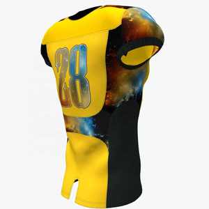 Maillot de football américain respirant de haute qualité, taille adulte pour hommes, ensembles 100% polyester, personnalisable, vente chaude, numérique - Product Image 4