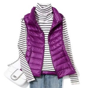2024 New Women Sleeveless Puffer Jacket Spring Winter Female 90% <b>White</b> Duck Down Coat Ultra Lightweight Packable Warm Down <b>Vest</b> - Product Image 5
