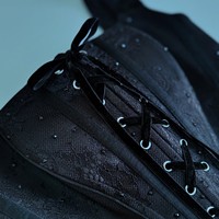 Corset noir moderne pour femme, 100% qualité supérieure, grande taille, confortable, respirant, écologique, satin fin et ferme