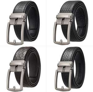 Mens Genuine <b>Leather</b> Belt Custom Logo Steel Durable Craftsmanship Classic Design Premium Finish Business Casual Use Waterproof - Product Image 4