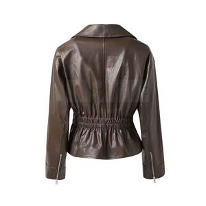 Oem Service Chaquetas de cuero para mujer Último diseño Chaquetas de cuero para mujer Low Moq Chaquetas de cuero para mujer - Product Image 4
