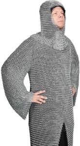 Hauberk en Maille de Chaîne Butée, Haubergeon, Armure Viking Médiévale, Maille de Chaîne Médiévale (XXX-Large) - Product Image 6